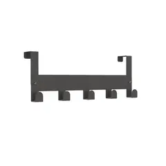 DUCASSE - Percha Para Puerta 5 Ganchos Gris.