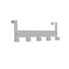 DUCASSE - Percha para Puerta 5 Ganchos Blanco.