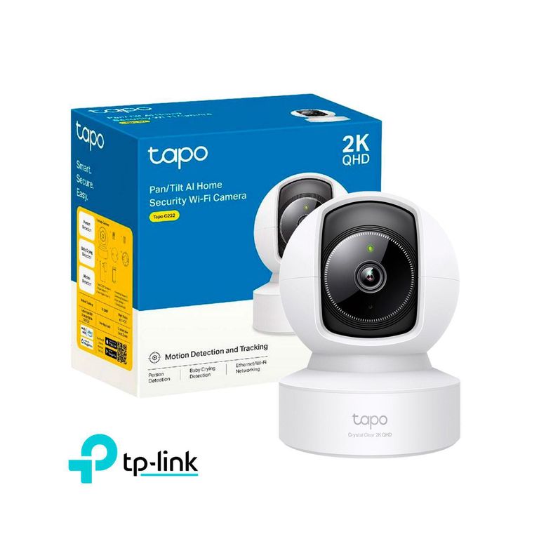 Tp-Link Cámara Seguridad TapoC222 2K Audio Bidireccional Detección de llanto