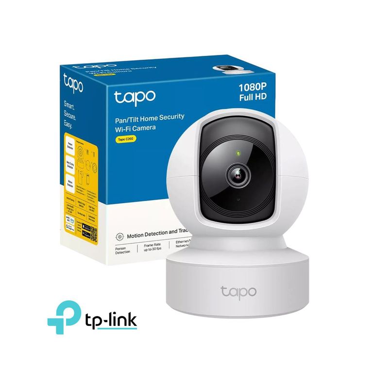 Tp-Link Cámara Seguridad Tapo C202 FHD Sonido Bidireccional 360 Alarma con Luz