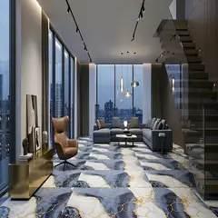 PORCELATINO - Gres Porcelánico Mármol Azul 60x120cm 2.16m2