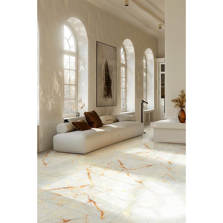 Cerámica Marmolizado Crema Aurora 60x60cm 1.44m2