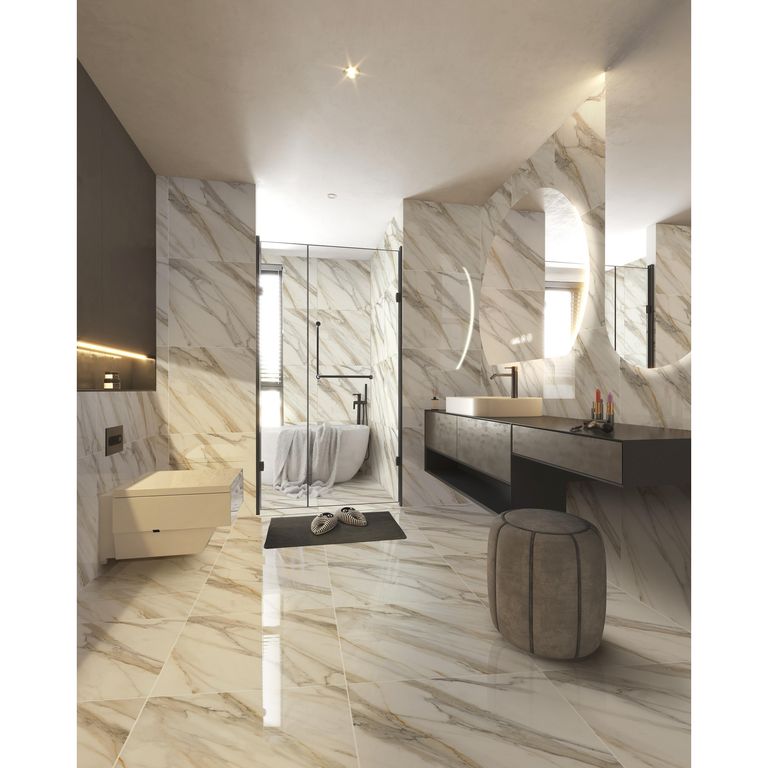 Cerámica Marmolizado Marfil Calacatta 60x60cm 1.44m2