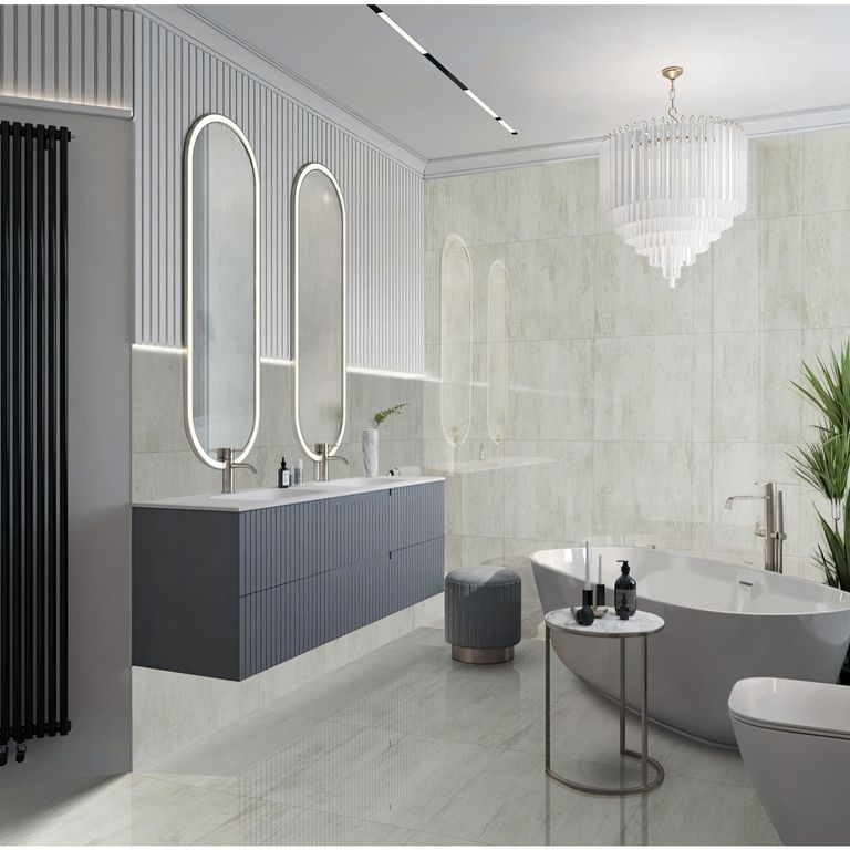 Cerámica Marmolizado Gris Claro Lucca Grey 60x60cm 1.44m2