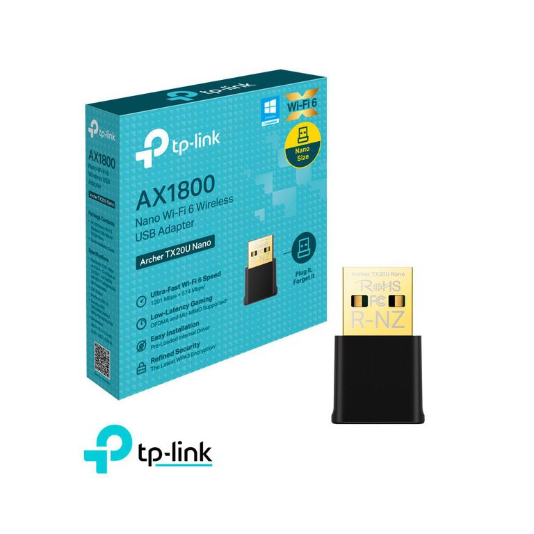 TP-Link Archer TX20U Nano Adaptador USB inalámbrico Wi-Fi 6 AX1800