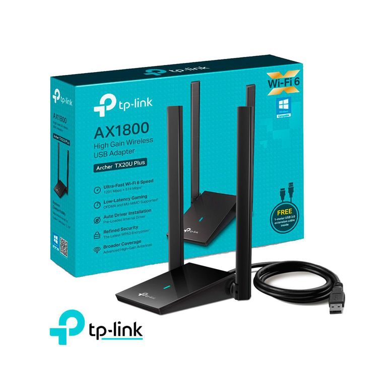 TP-Link Archer TX20U Plus Adaptador USB inalámbrico Wi-Fi 6 AX1800