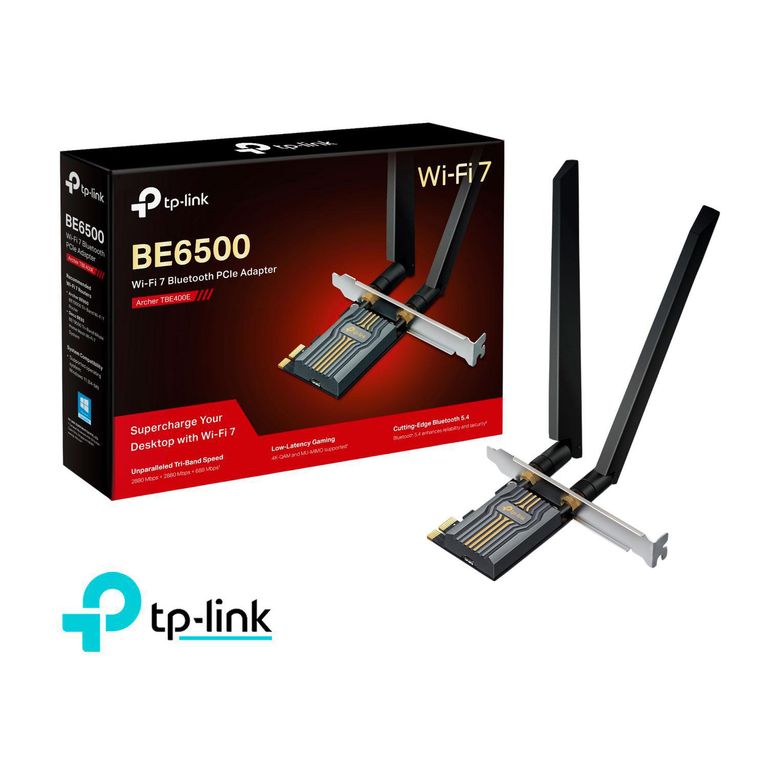TP-LINK Archer TBE400E BE6500 Wi-Fi 7 Bluetooth 5.4 Adaptador PCIe
