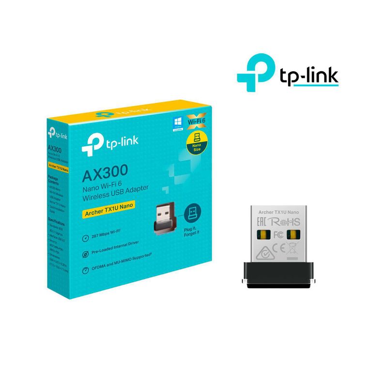 TP-LINK Archer TX1U Nano AX300 Nano Wi-Fi 6 Adaptador USB Inalambrico