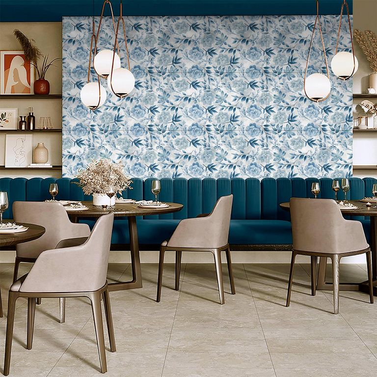 Porcelanato Decoradas Blosson Azul 60x120cm 2.88m2