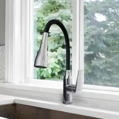 METUSA - Mezcladora Monocomando de lavadero al mueble pico flexible Cromado