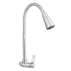 TREBOL - Griferia de Cocina Sencilla Flexible Savona Cromada A Pared