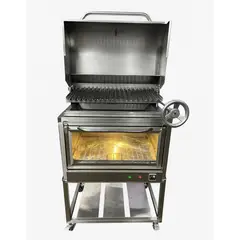 undefined - La Carbonera Grill Parrilla Movible con Caja China Broker Master 70x50x85cm