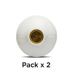 VETO - Plafón E27 LED Pack x 2 Blanco