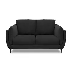 CASA BELLA - Sofá 2 Cuerpos Maelis 150x89x80cm Negro