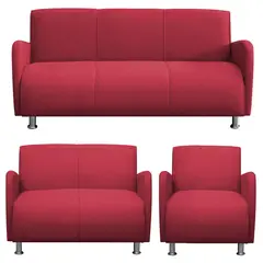 CASA BELLA - Sofá 6 Cuerpos Naomi 343x80x70cm Rojo