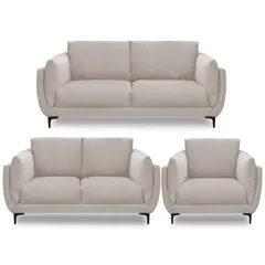 CASA BELLA - Sofá 6 Cuerpos Maelis 200x89x80cm Beige