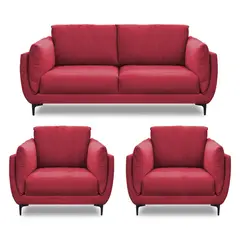 CASA BELLA - Sofá 5 Cuerpos Maelis 200x89x80cm Rojo