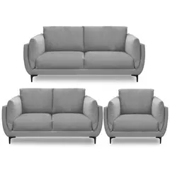 CASA BELLA - Sofá 6 Cuerpos Maelis 200x89x80cm Gris