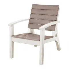 REYPLAST - Juego de Living Seccional de Terraza Roble 1 Persona Marrón