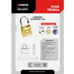 FORTE - Candado Sin 8 F60 Blíster