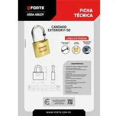 FORTE - Candado Sin 8 F50 Blíster