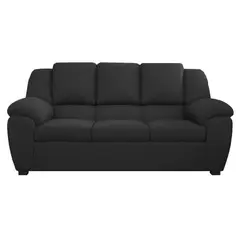 CASA BELLA - Sofá Pamplona 3 Cuerpos Negro