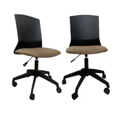 ZIYAZ - Silla de Escritorio Morelia Negro/Beige