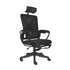 BONNO - Silla de Oficina con Posapiés Evox Negro