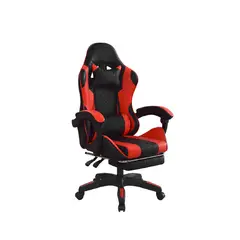 BONNO - Silla Gamer con Reposapiés BYD Negro/Rojo