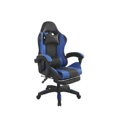 BONNO - Silla Gamer con Reposapiés BYD Negro/Azul