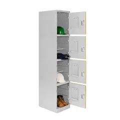MALETEK - Locker ABS LP1-04 Con Llave 4 Divisiones Color Beige.