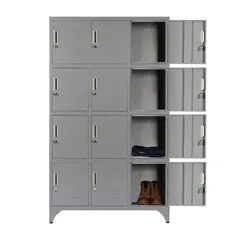 MALETEK - Locker Metálico MK3-04 12 Puertas Porta Candado