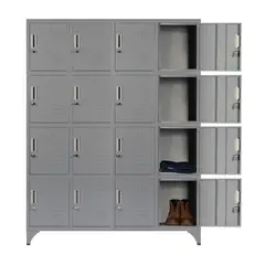 MALETEK - Locker Metálico MK4-04 16 Puertas Porta Candado.