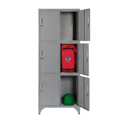 MALETEK - Locker Metálico MK2-03 6 Puertas Porta Candado.