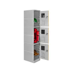 MALETEK - Locker ABS LP1-03 Con Llave 4 Divisiones Color Beige.