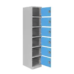 MALETEK - Locker ABS LP1-06 Con Llave 4 Divisiones Color Celeste