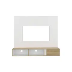 TUHOME - Panel Dassel TV 65" 150x135.5x29.6cm Blanco/Fresno