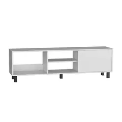 TUHOME - Rack Tunez TV 65" 1 Puerta 160x47.5x35cm Blanco.