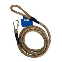 CLAWS & PAWS - Correa Soga Gruesa 2m Beige.