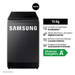 SAMSUNG - Lavadora Carga Superior 15kg Gris Grafito WA40F15E4CPE