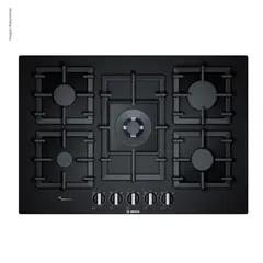 BOSCH - Encimera Gas Natural 5 Platos Negro PPQ7A6B90 NG
