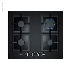 BOSCH - Encimera Gas Natural 4 Platos Negro PPP6A6B20 NG