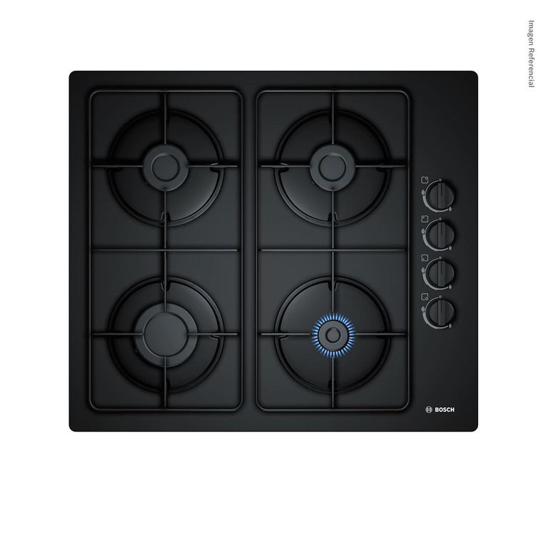 Encimera Gas Natural 4 Platos Negro POP6B6B80 NG