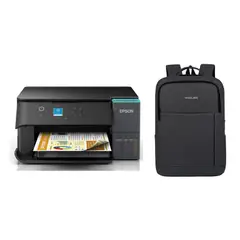 undefined - Impresora Multifuncional Ecotank L4360 WiFi Duplex + Mochila Ligera 20 Litros Negro