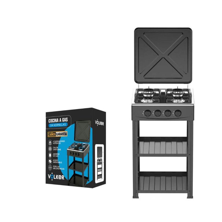 Cocina a Gas Alta 4 Hornillas