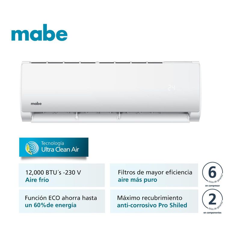 Aire Acondicionado 220V 12000 BTU ON/OFF Blanco MMT12CDBWCCC8