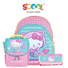 SCOOL - Mochila Niña Set 3 Piezas Hello Kitty