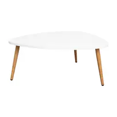 TUHOME - Mesa De Centro Baja Narvik Blanco 74.1 x 31.5 x 61.5 cm