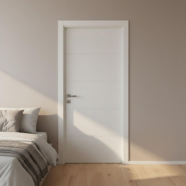 Puerta Interior HDF Mediterránea Blanco.