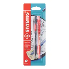 STABILO - Lapiceros Marathon Blister 2und Negro y Rojo.